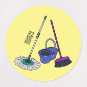 Afbeelding van cartoon in kamer en muis labels (Design 2)