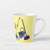 Afbeelding van cartoon in kamer en muis latte mok (Rechts)