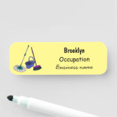 Afbeelding van cartoon in kamer en muis naamplaatje (In situ)