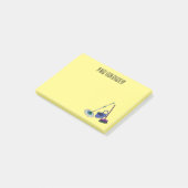 Afbeelding van cartoon in kamer en muis post-it® notes (Schuin)