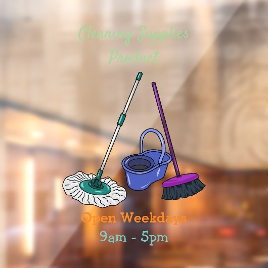 Afbeelding van cartoon in kamer en muis raamsticker (Vel 2)