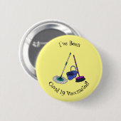 Afbeelding van cartoon in kamer en muis ronde button 5,7 cm (Voorkant /achterkant)