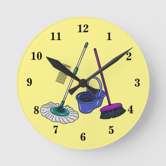 Afbeelding van cartoon in kamer en muis ronde klok (Voorkant)