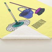 Afbeelding van cartoon in kamer en muis sherpa deken (3/4)