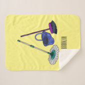 Afbeelding van cartoon in kamer en muis sherpa deken (Voorkant (horizontaal))