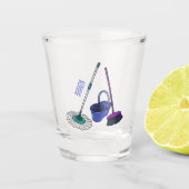 Afbeelding van cartoon in kamer en muis shot glas (Voorkant)