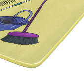 Afbeelding van cartoon in kamer en muis snijplank (Hoek)