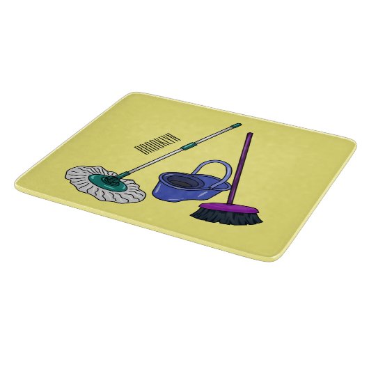 Afbeelding van cartoon in kamer en muis snijplank (Hoek)