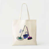 Afbeelding van cartoon in kamer en muis tote bag (Voorkant)