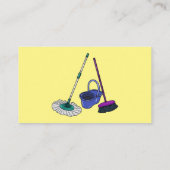 Afbeelding van cartoon in kamer en muis visitekaartje (Achterkant)