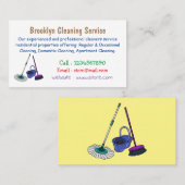 Afbeelding van cartoon in kamer en muis visitekaartje (Voorkant / Achterkant)