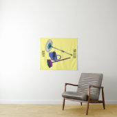 Afbeelding van cartoon in kamer en muis wandkleed (In Situ (horizontaal))