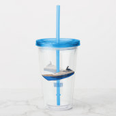 Afbeelding van cartoon op jacht acryl drinkbeker (Voorkant)