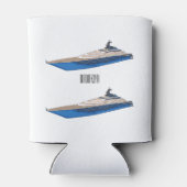 Afbeelding van cartoon op jacht blikjeskoeler (Achterkant)