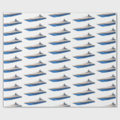 Afbeelding van cartoon op jacht cadeaupapier (Vlak)