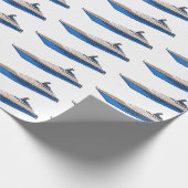 Afbeelding van cartoon op jacht cadeaupapier (Hoek)