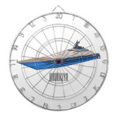 Afbeelding van cartoon op jacht dartbord (Voorkant)