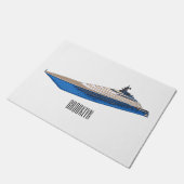 Afbeelding van cartoon op jacht deurmat (Schuin)