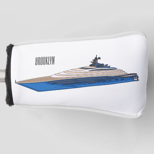 Afbeelding van cartoon op jacht golfheadcover (Voorkant)