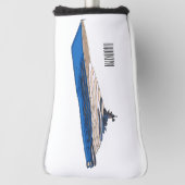 Afbeelding van cartoon op jacht golfheadcover (Draai 90)