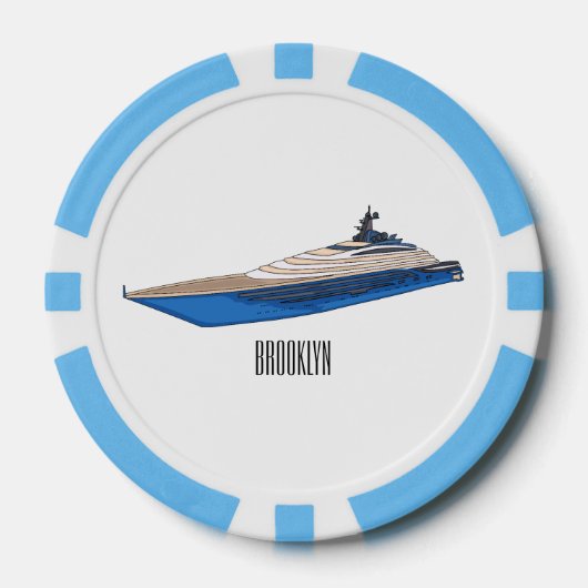 Afbeelding van cartoon op jacht poker chips (Voorkant)