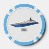 Afbeelding van cartoon op jacht poker chips (Achterkant)