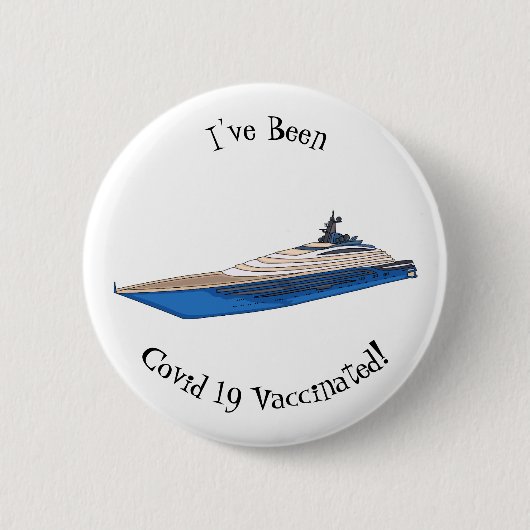 Afbeelding van cartoon op jacht ronde button 5,7 cm (Voorkant)