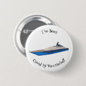 Afbeelding van cartoon op jacht ronde button 5,7 cm (Voorkant /achterkant)
