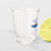 Afbeelding van cartoon op jacht shot glas (Links)