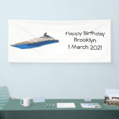 Afbeelding van cartoon op jacht spandoek (Beurs)