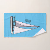 Afbeelding van cartoon per boot bad handdoek (Handdoek)