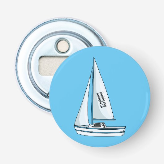 Afbeelding van cartoon per boot button flesopener (Voorkant)