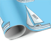 Afbeelding van cartoon per boot cadeaupapier (Rol Hoek)