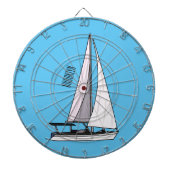 Afbeelding van cartoon per boot dartbord (Voorkant)