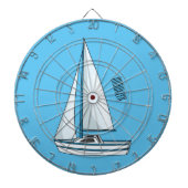 Afbeelding van cartoon per boot dartbord (Voorkant)