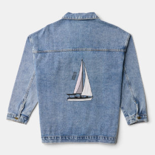 Afbeelding van cartoon per boot denim jacket