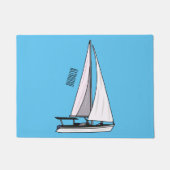 Afbeelding van cartoon per boot deurmat (Voorkant)