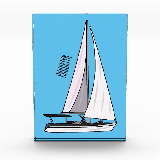 Afbeelding van cartoon per boot fotoblokken (Voorkant)