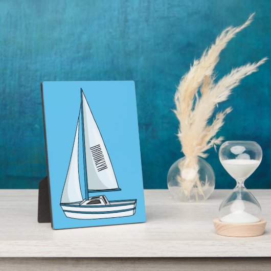 Afbeelding van cartoon per boot fotoplaat (Zijkant)