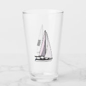 Afbeelding van cartoon per boot glas (Voorkant)