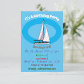 Afbeelding van cartoon per boot kaart (Staand voorkant)