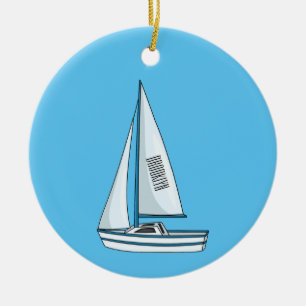 Afbeelding van cartoon per boot keramisch ornament