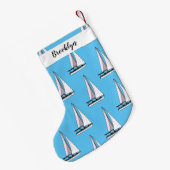 Afbeelding van cartoon per boot kleine kerstsok (Achterkant (Hangend))