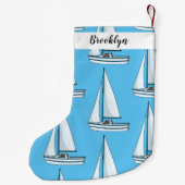 Afbeelding van cartoon per boot kleine kerstsok (Achterkant)