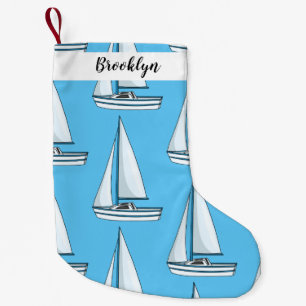 Afbeelding van cartoon per boot kleine kerstsok