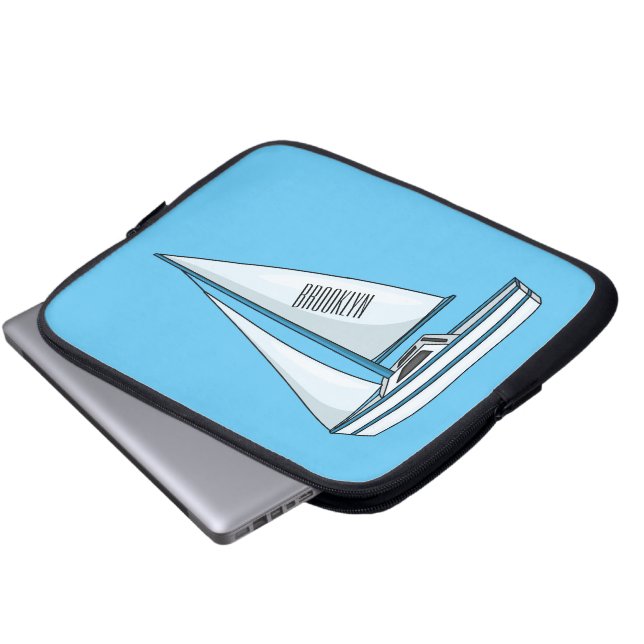 Afbeelding van cartoon per boot laptop sleeve (Voorkant onderkant)