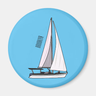 Afbeelding van cartoon per boot magneet