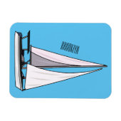 Afbeelding van cartoon per boot magneet (Horizontaal)