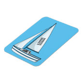 Afbeelding van cartoon per boot magneet (Linkerzijde)