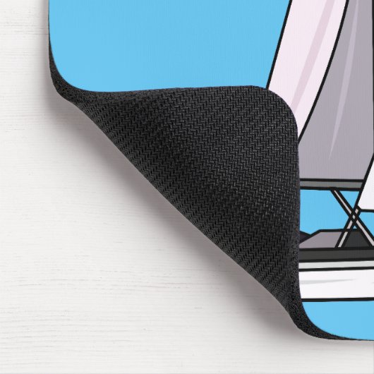 Afbeelding van cartoon per boot muismat (Hoek)